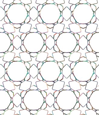 Geometrik süslemeli vektör deseni. Kusursuz tasarım dokusu