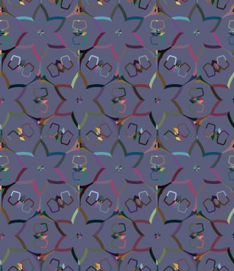 Geometrik süslemeli vektör deseni. Kusursuz tasarım dokusu 