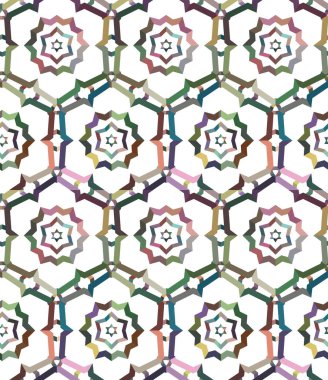 Geometrik süslemeli vektör deseni. Kusursuz tasarım dokusu