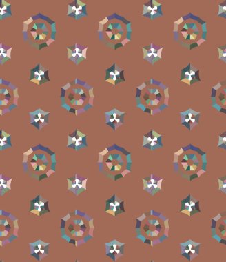 Geometrik süslemeli vektör deseni. Kusursuz tasarım dokusu 