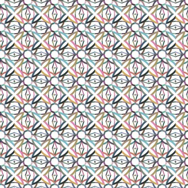 Geometrik süslemeli vektör deseni. Kusursuz tasarım dokusu 