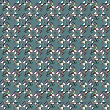 Geometrik süslemeli vektör deseni. Kusursuz tasarım dokusu 