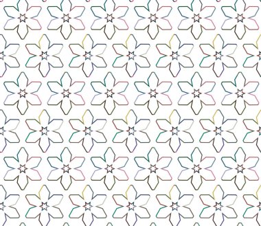 Geometrik süslemeli vektör deseni. Kusursuz tasarım dokusu 