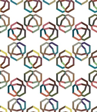 Geometrik süslemeli vektör deseni. Kusursuz tasarım dokusu 