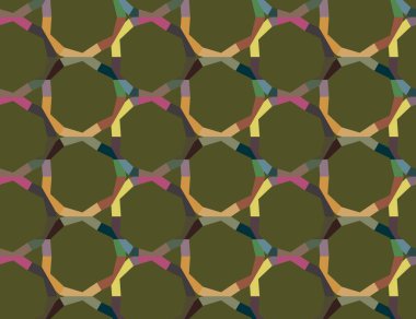 Geometrik süslemeli vektör deseni. Kusursuz tasarım dokusu