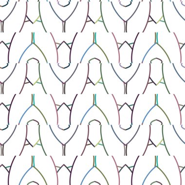 Geometrik süslemeli vektör deseni. Kusursuz tasarım dokusu