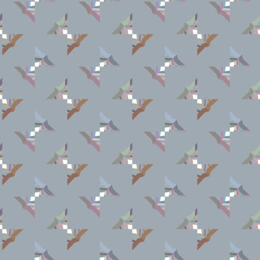 Geometrik süslemeli vektör deseni. Kusursuz tasarım dokusu 