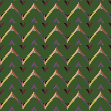 Geometrik süslemeli vektör deseni. Kusursuz tasarım dokusu