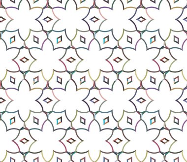 Geometrik süslemeli vektör deseni. Kusursuz tasarım dokusu 