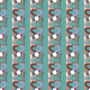 Geometrik süslemeli vektör deseni. Kusursuz tasarım dokusu 