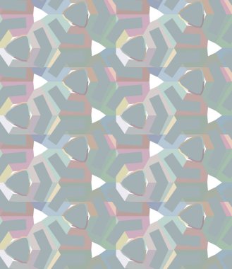 Geometrik süslemeli vektör deseni. Kusursuz tasarım dokusu 