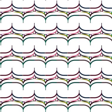 Geometrik süslemeli vektör deseni. Kusursuz tasarım dokusu