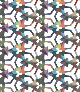 Geometrik süslemeli vektör deseni. Kusursuz tasarım dokusu 