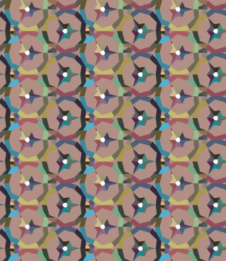 Geometrik süslemeli vektör deseni. Kusursuz tasarım dokusu 