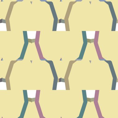 Geometrik süslemeli vektör deseni. Kusursuz tasarım dokusu 