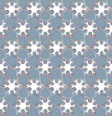 Geometrik süslemeli vektör deseni. Kusursuz tasarım dokusu