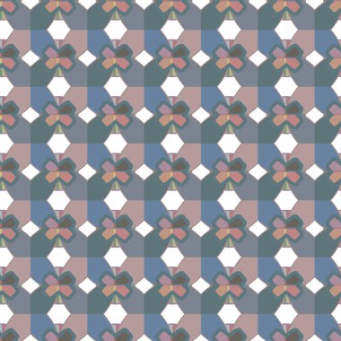 Geometrik süslemeli vektör deseni. Kusursuz tasarım dokusu