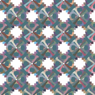 Geometrik süslemeli vektör deseni. Kusursuz tasarım dokusu 