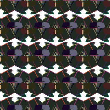 Geometrik süslemeli vektör deseni. Kusursuz tasarım dokusu