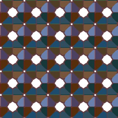 Geometrik süslemeli vektör deseni. Kusursuz tasarım dokusu 
