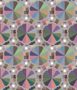 Geometrik süslemeli vektör deseni. Kusursuz tasarım dokusu