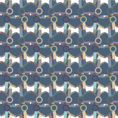 Geometrik süslemeli vektör deseni. Kusursuz tasarım dokusu 