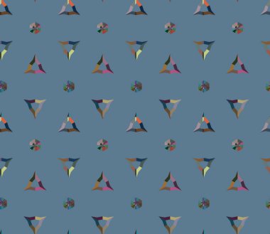 Geometrik süslemeli vektör deseni. Kusursuz tasarım dokusu