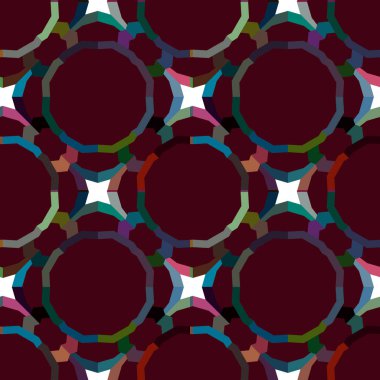 Geometrik süslemeli kusursuz desen. vektör illüstrasyonu