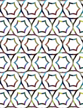Geometrik süslemeli vektör deseni. Kusursuz tasarım dokusu 