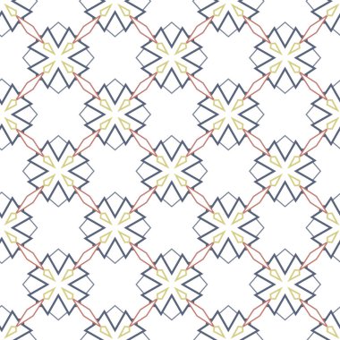 Geometrik süslemeli vektör deseni. Kusursuz tasarım dokusu