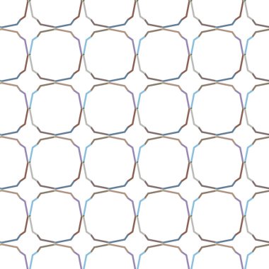 Geometrik süslemeli vektör deseni. Kusursuz tasarım dokusu 