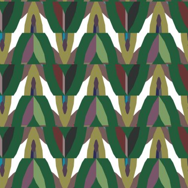 Geometrik süslemeli vektör deseni. Kusursuz tasarım dokusu