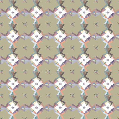 Geometrik süslemeli vektör deseni. Kusursuz tasarım dokusu
