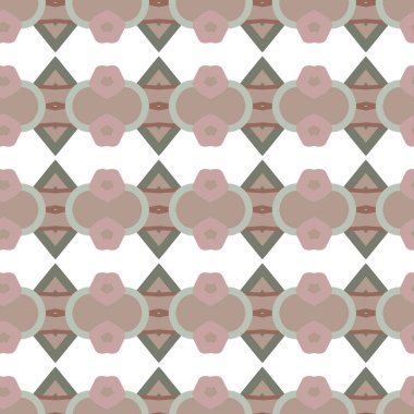 Soyut çiçeklerle kusursuz desen