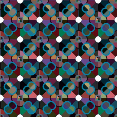 Geometrik süslemeli vektör deseni. Kusursuz tasarım dokusu
