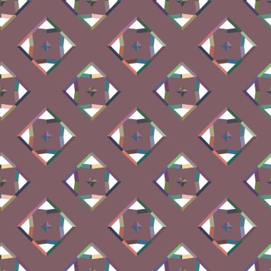 Geometrik süslemeli vektör deseni. Kusursuz tasarım dokusu 