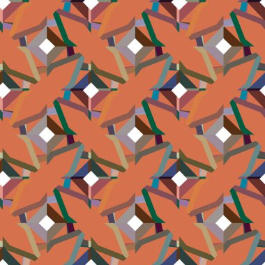 Geometrik süslemeli vektör deseni. Kusursuz tasarım dokusu 