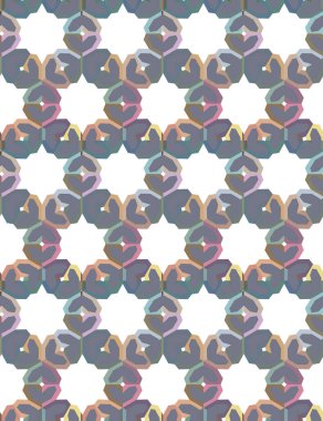 Geometrik süslemeli vektör deseni. Kusursuz tasarım dokusu 