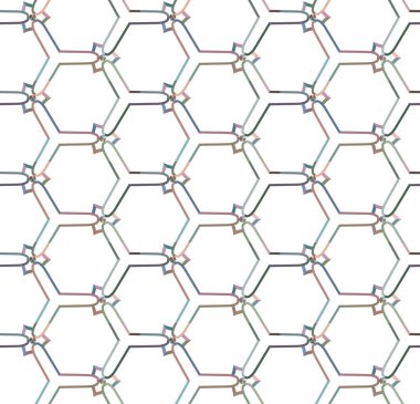 Geometrik süslemeli vektör deseni. Kusursuz tasarım dokusu