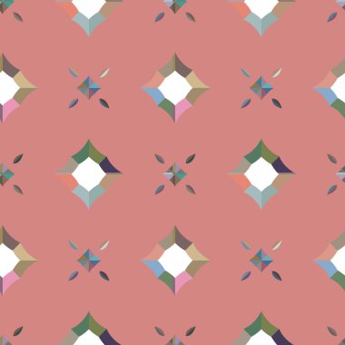 Geometrik süslemeli vektör deseni. Kusursuz tasarım dokusu 