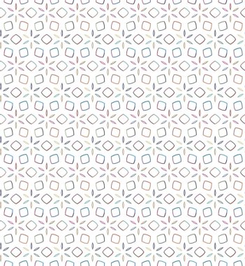 Geometrik süslemeli vektör deseni. Kusursuz tasarım dokusu 