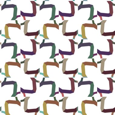 Geometrik süslemeli vektör deseni. Kusursuz tasarım dokusu