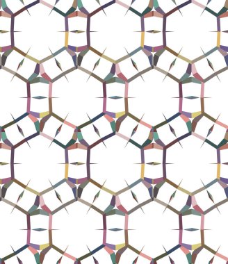 Geometrik süslemeli vektör deseni. Kusursuz tasarım dokusu 