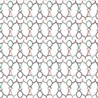 Geometrik süslemeli vektör deseni. Kusursuz tasarım dokusu 
