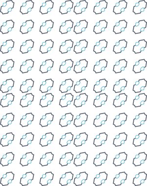 Geometrik süslemeli vektör deseni. Kusursuz tasarım dokusu 