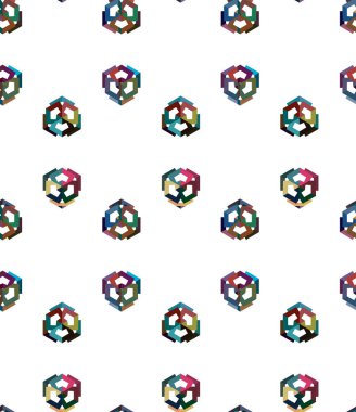 Geometrik süslemeli vektör deseni. Kusursuz tasarım dokusu