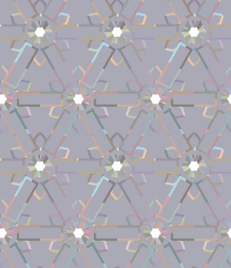 Geometrik süslemeli vektör deseni. Kusursuz tasarım dokusu 