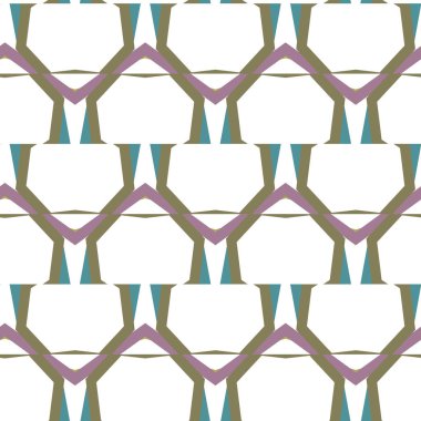 Geometrik süslemeli vektör deseni. Kusursuz tasarım dokusu 