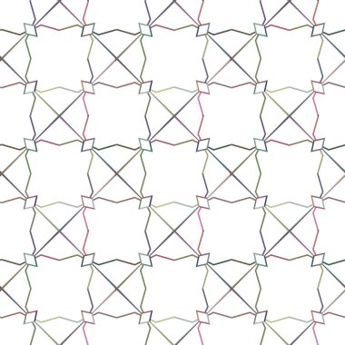 Geometrik süslemeli vektör deseni. Kusursuz tasarım dokusu