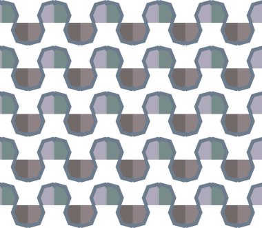 Geometrik süslemeli vektör deseni. Kusursuz tasarım dokusu 